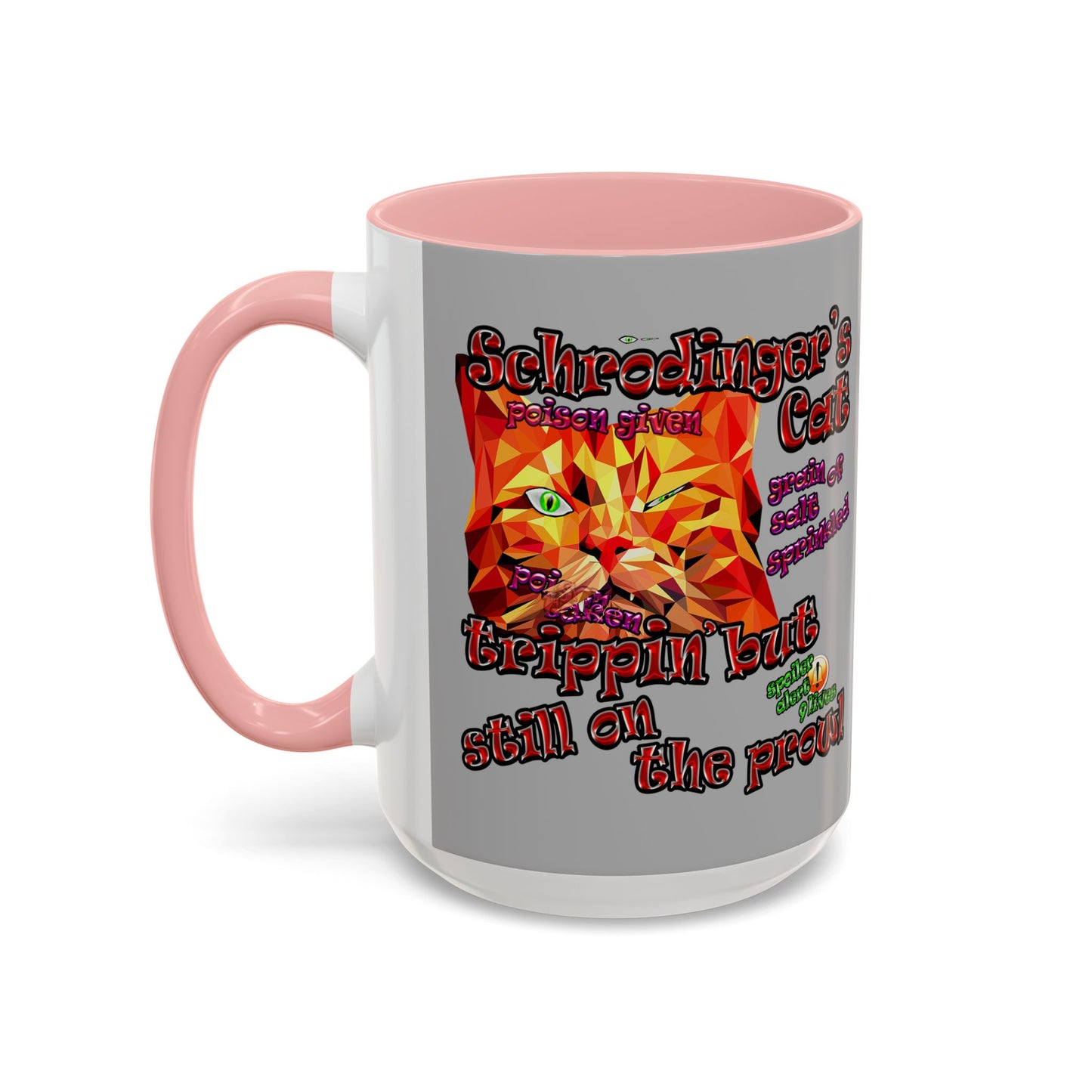 schrodinger's cat - Accent Mug (light grey)