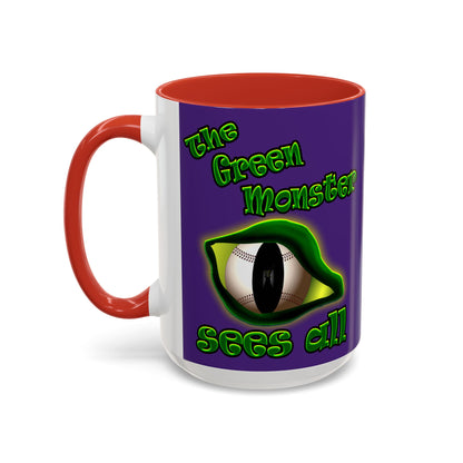 green monster - Accent Mug (purple)