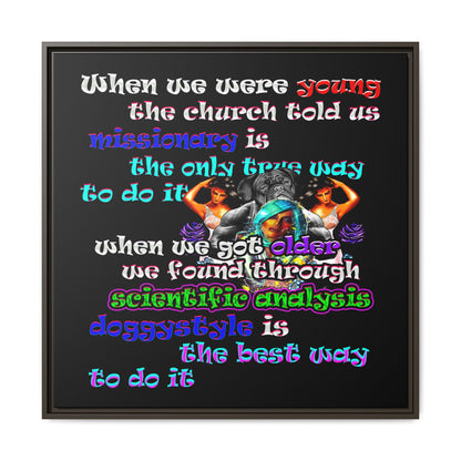 doggystyle - framed canvas art (black)