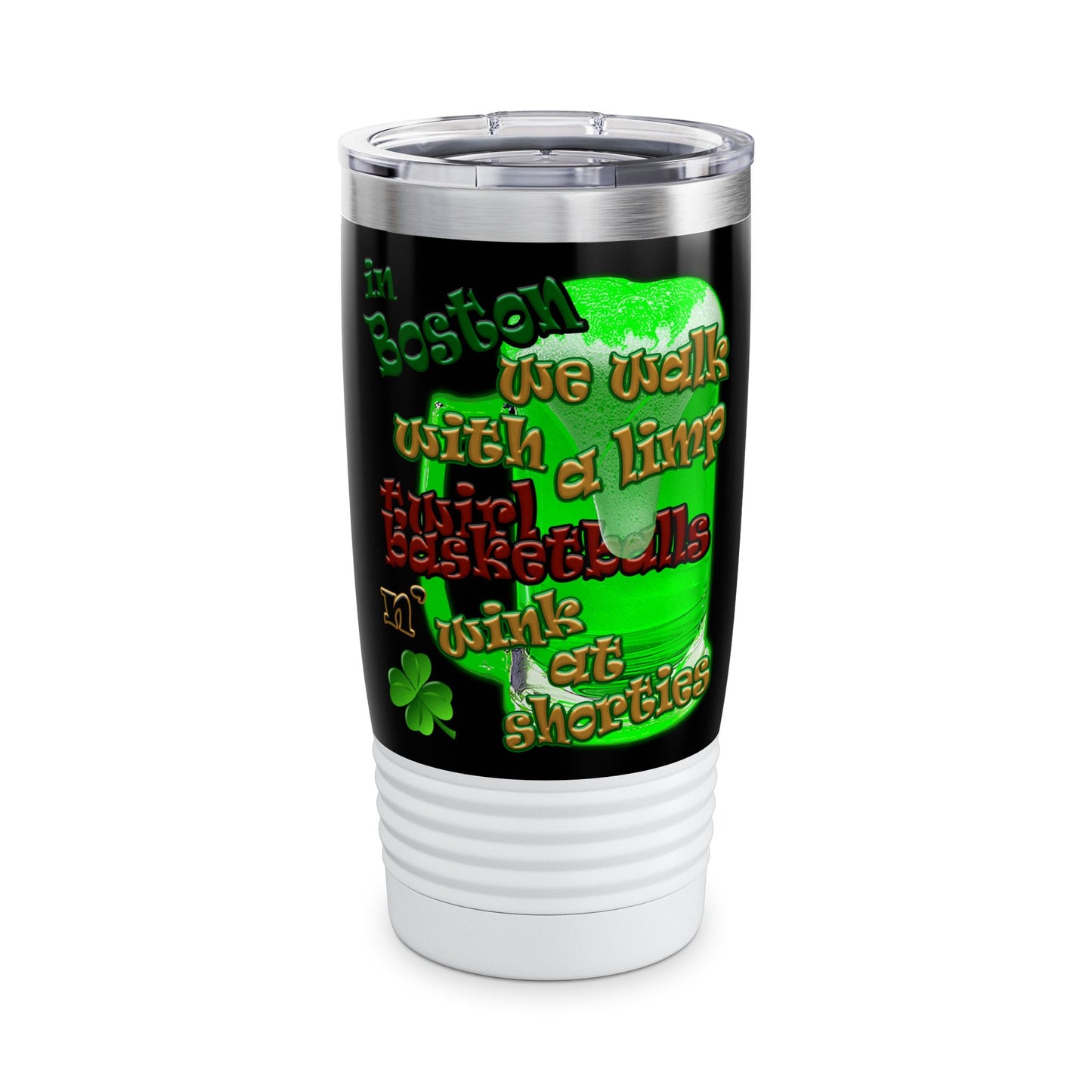 celtics logo - Ringneck Tumbler, 20oz (black)
