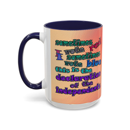declaration of the independents - Accent Mug (yellow-orange wave)
