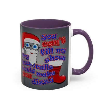 santa's shoes - Accent Mug (grey-light grey)