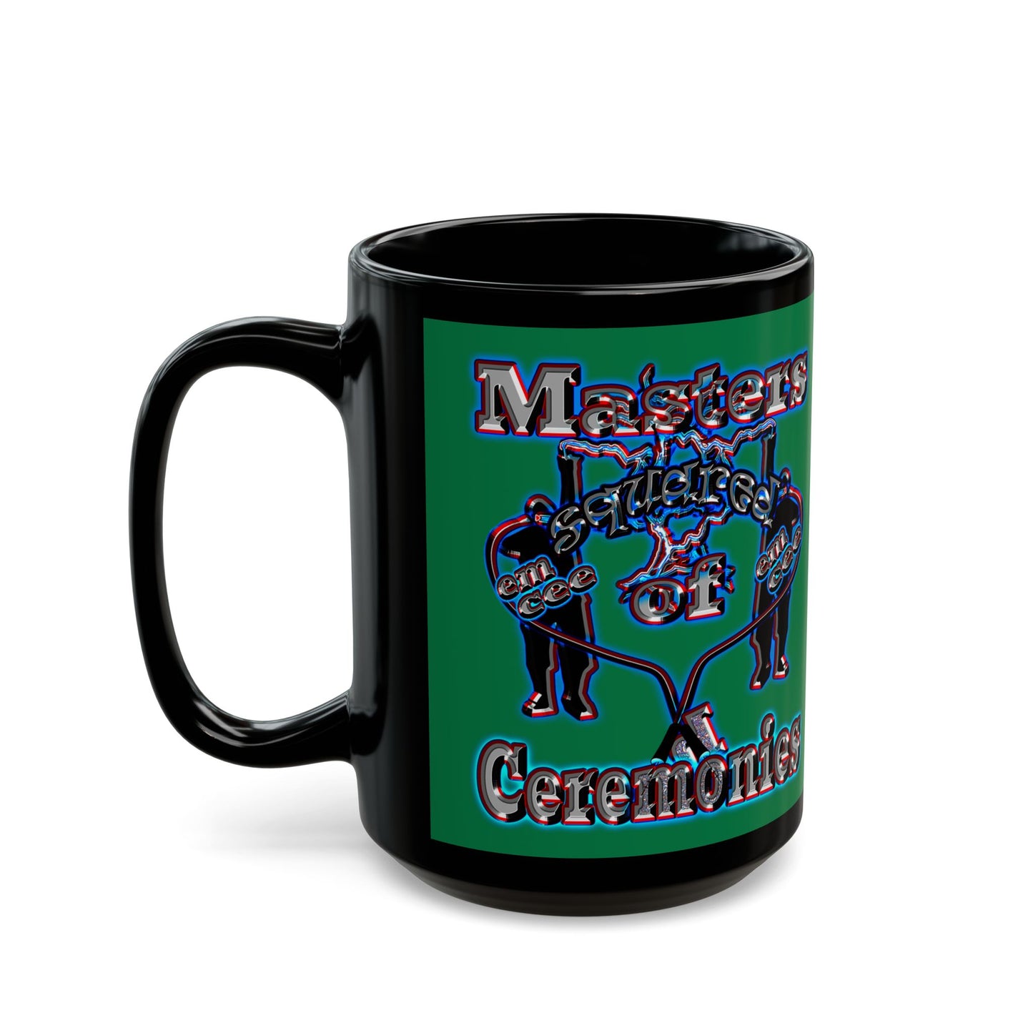 em cee squared - Black Mug (dark green)