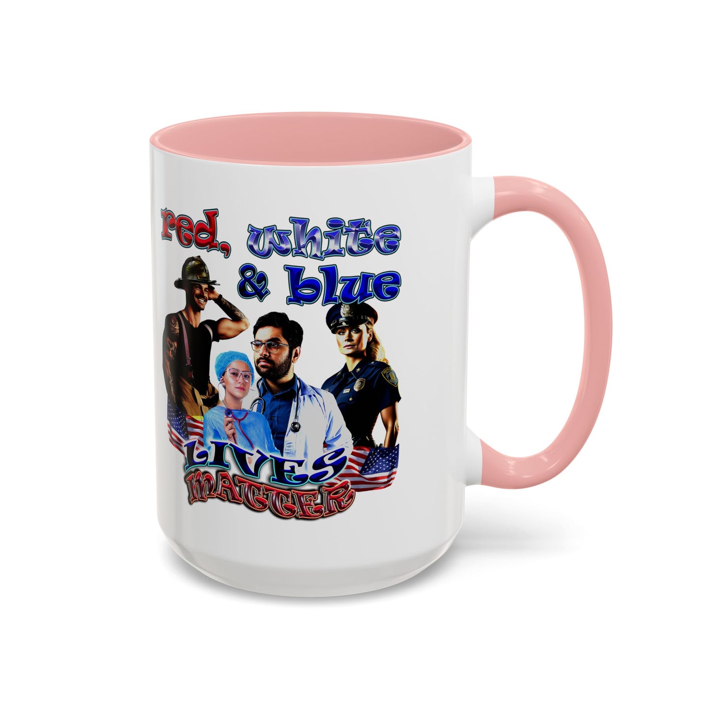 rw&b lives matter - Accent Mug (white)