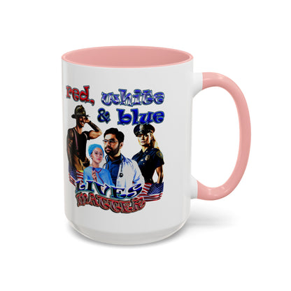 rw&b lives matter - Accent Mug (white)