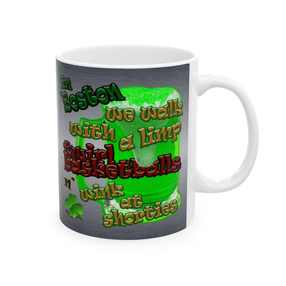 celtics logo - White Mug (brushed nickel)
