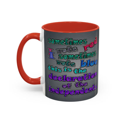declaration of the independents - Accent Mug (grey-light grey)