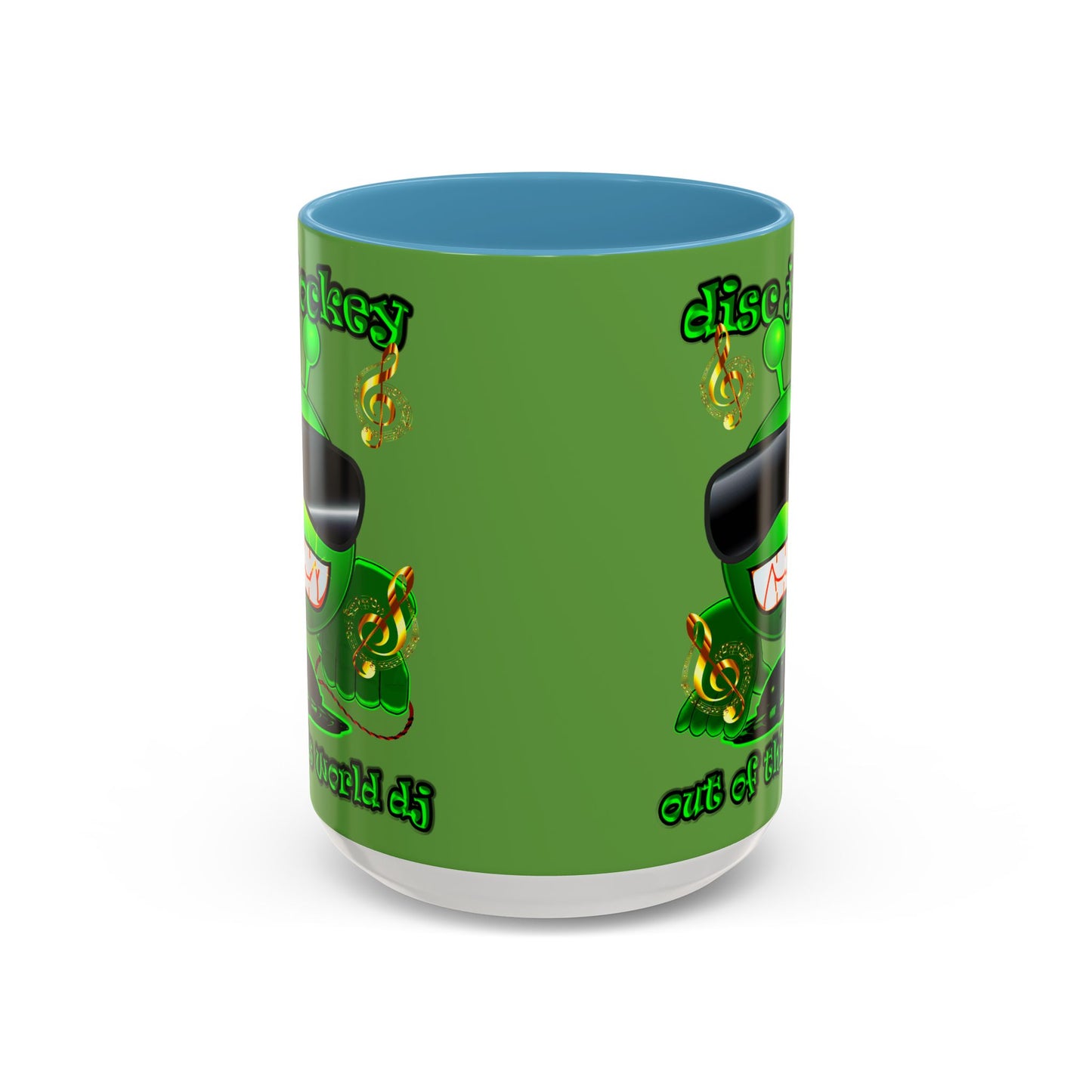 disc jockey - Accent Mug (green)