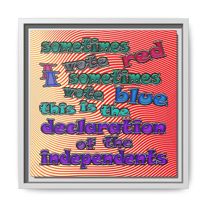 declaration of the independents - framed canvas art (yellow-orange wave)