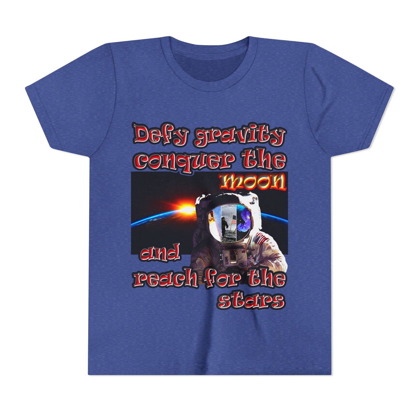 defy conquer reach - Youth Short Sleeve Tee
