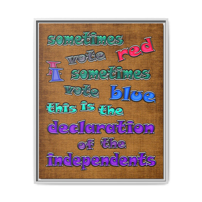 declaration of the independents - framed canvas art (brown papyrus)