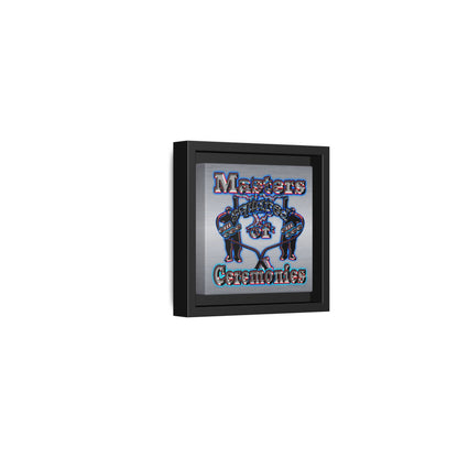 em cee squared - framed canvas art (brushed nickel)