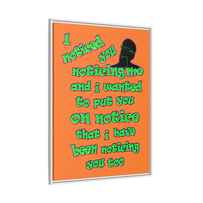 noticed you noticing - framed canvas art (crusta)