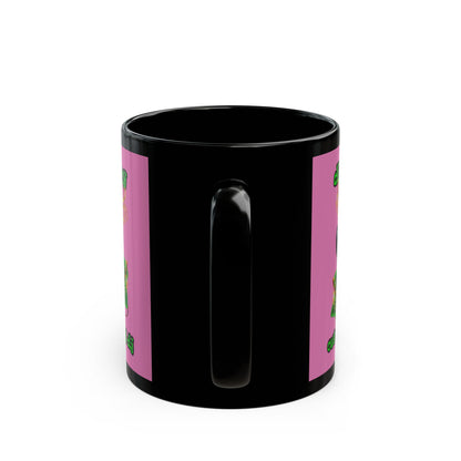 disc jockey - Black Mug (light pink)