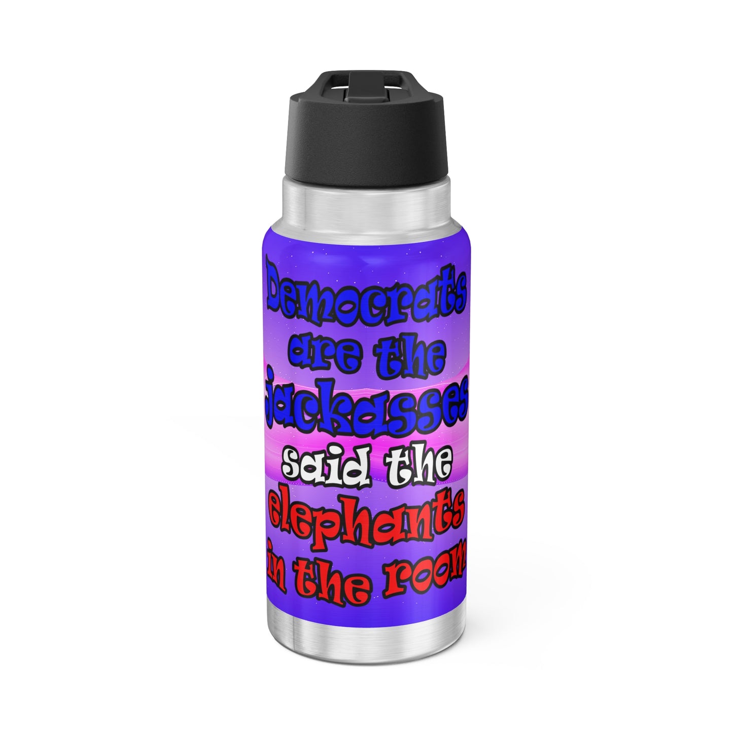 donkeys and elephants - Gator Tumbler, 32oz  (purple-pink wave)