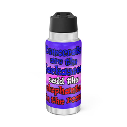 donkeys and elephants - Gator Tumbler, 32oz  (purple-pink wave)