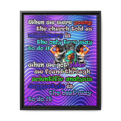 doggystyle - framed canvas art (purple wave)