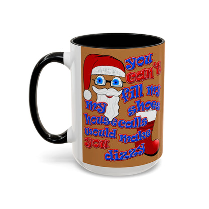 santa's shoes - Accent Mug (light brown)