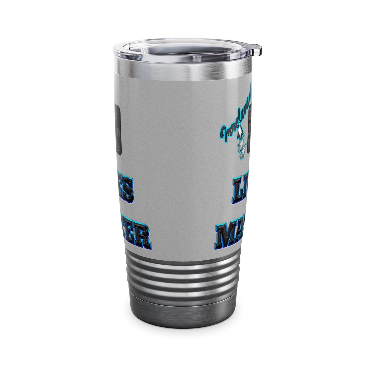 irrelevant - Ringneck Tumbler, 20oz (light grey)
