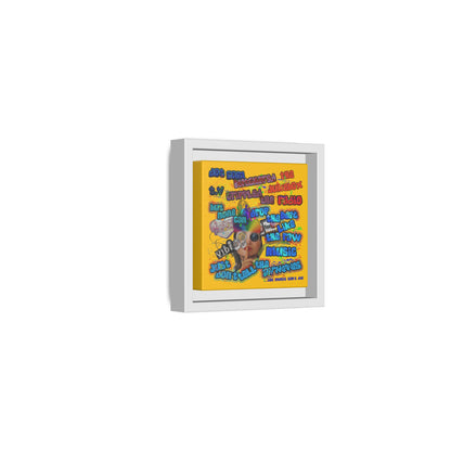 drop the beat - framed canvas art (yellow)