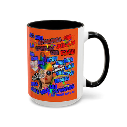 drop the beat - Accent Mug (orange)