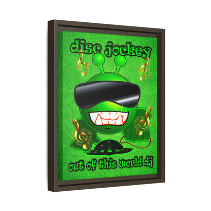 disc jockey - framed canvas art (green turf)