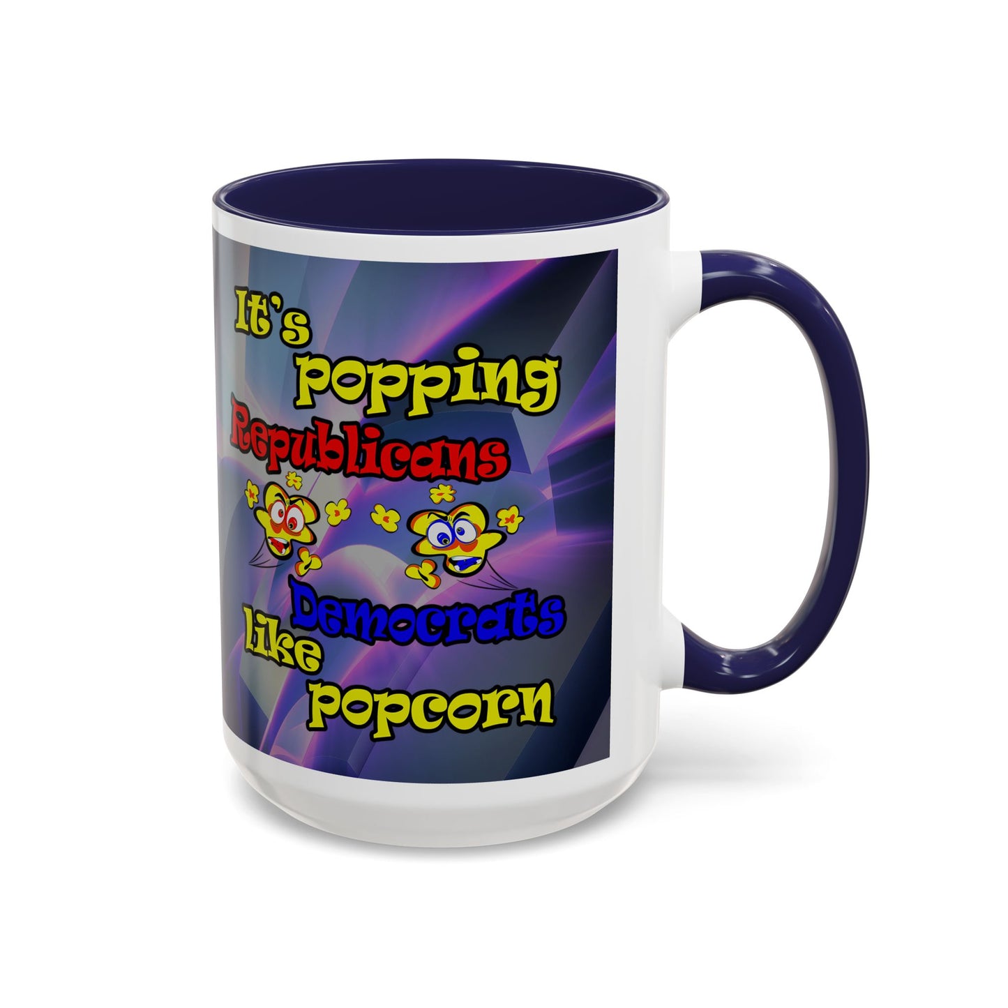 popping like popcorn - Accent Mug (grey-pink wave)