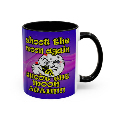 shoot the moon again - Accent Mug (purple-pink wave)