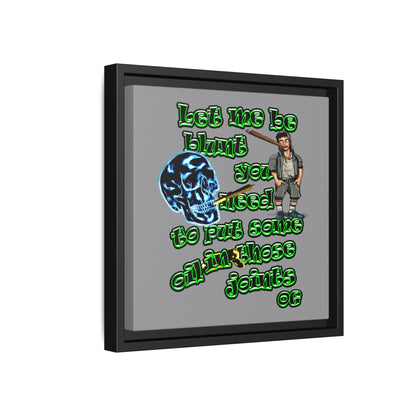 og - framed canvas art (grey)