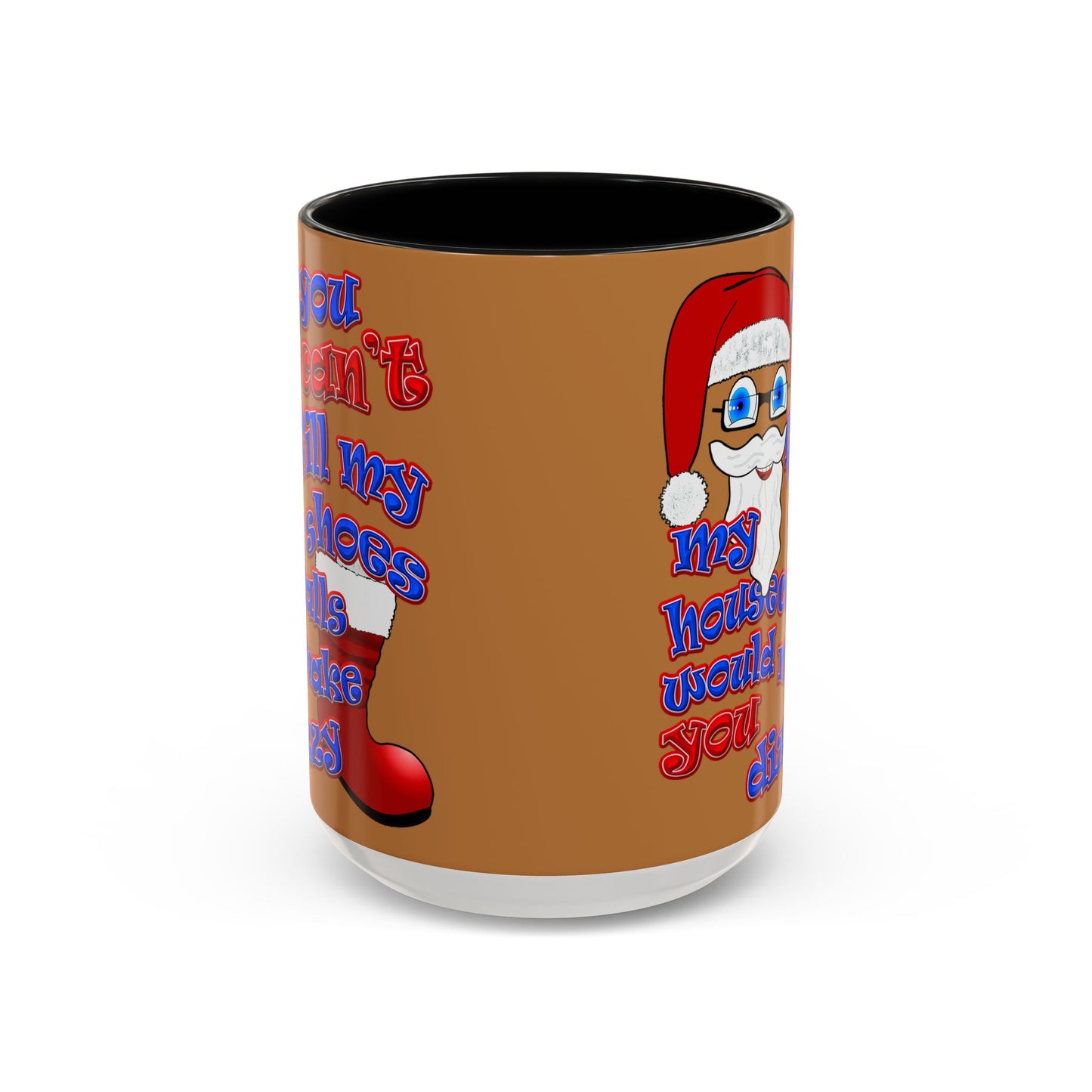 santa's shoes - Accent Mug (light brown)