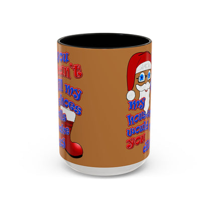 santa's shoes - Accent Mug (light brown)