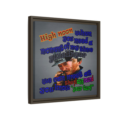 high noon - framed canvas art (grey-light grey)