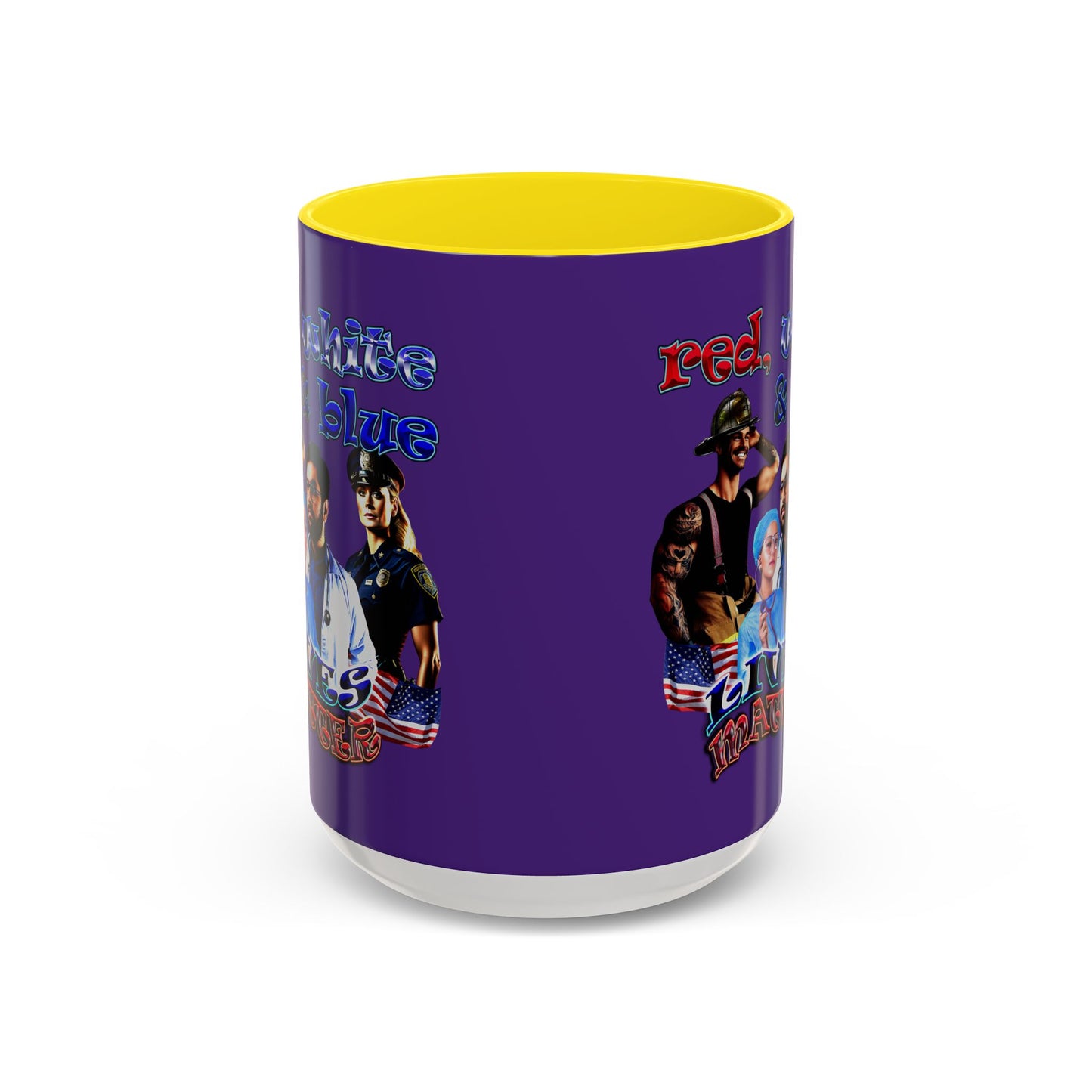 rw&b lives matter - Accent Mug (purple)