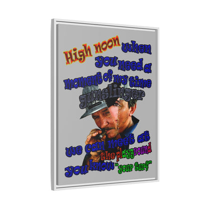 high noon - framed canvas art (light grey)