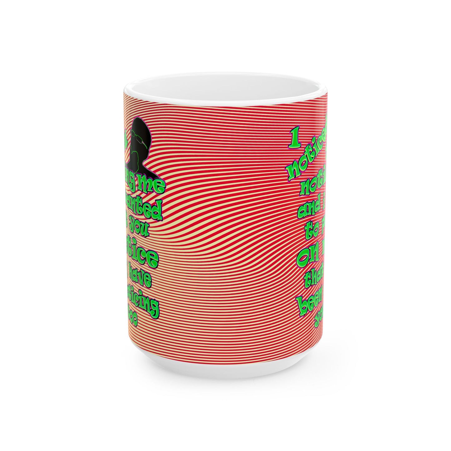 noticed you noticing - White Mug (yellow-orange wave)