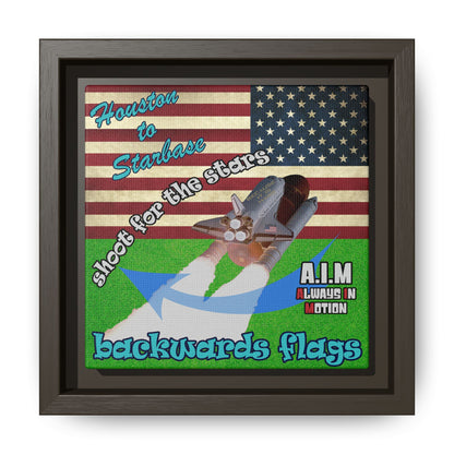 shoot for the stars - framed canvas art (green turf)