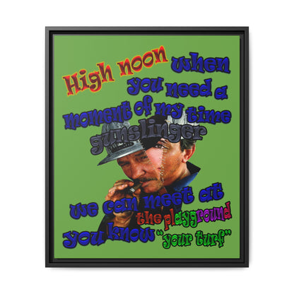 high noon - framed canvas art (green)
