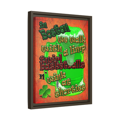 celtics logo - framed canvas art (burnt orange)