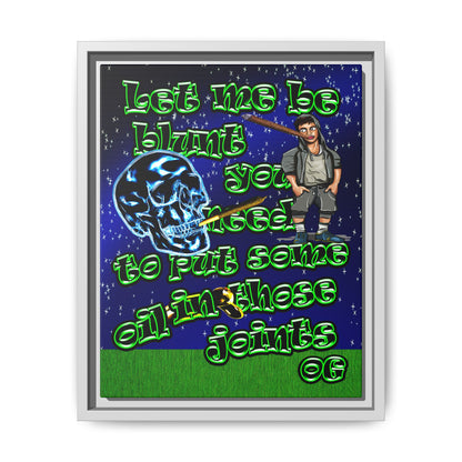 og - framed canvas art ('snoops' background)