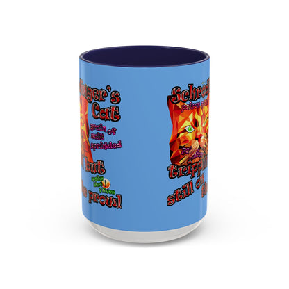 schrodinger's cat - Accent Mug (light blue)