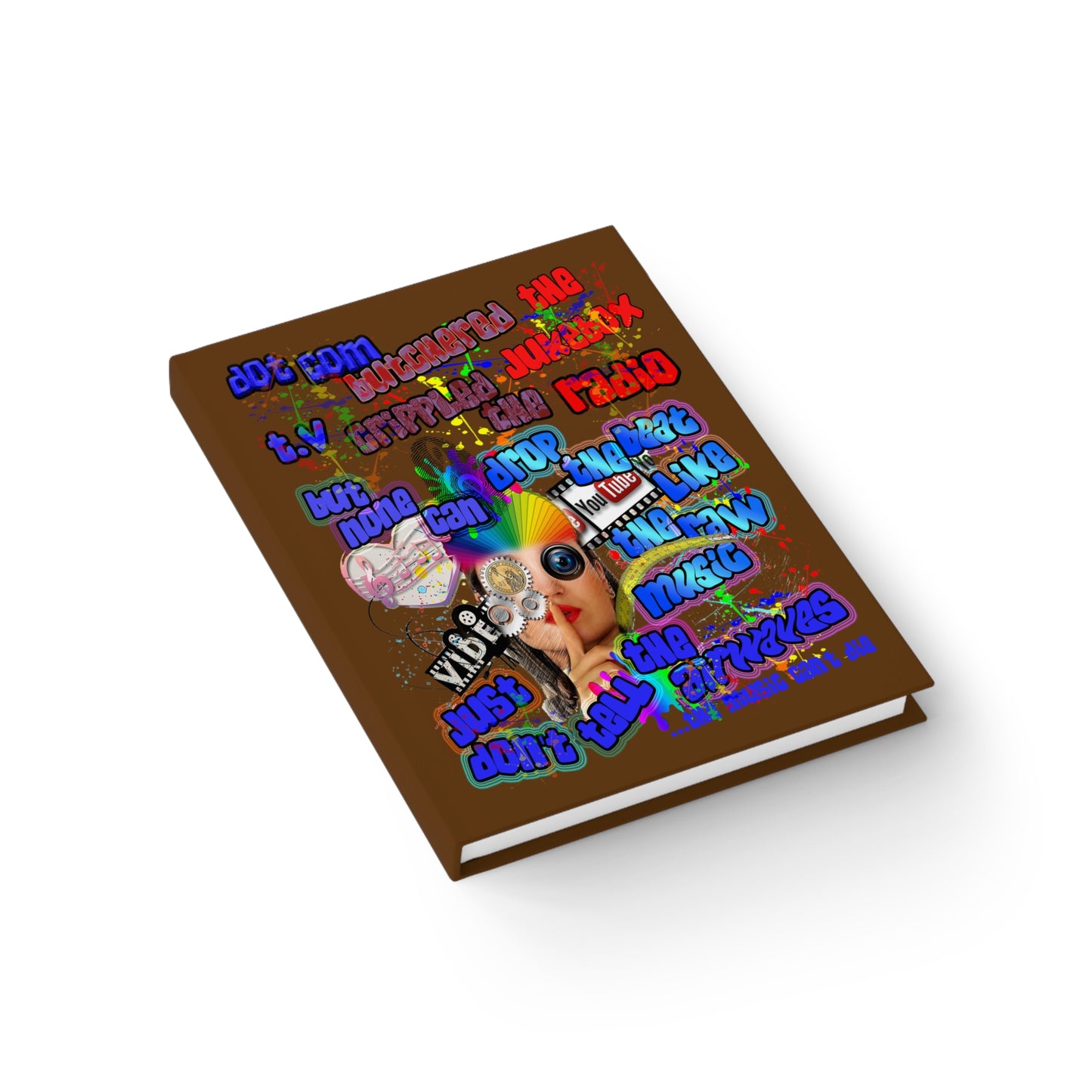 drop the beat - journal-lined (brown)