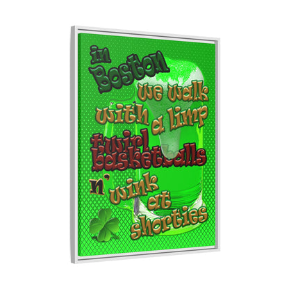 celtics logo - framed canvas art (logo green)