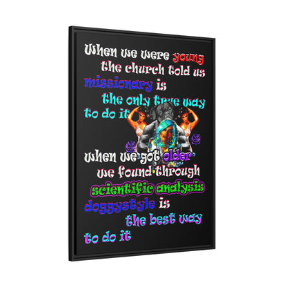 doggystyle - framed canvas art (black)