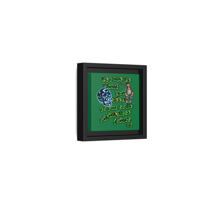 og - framed canvas art (dark green)