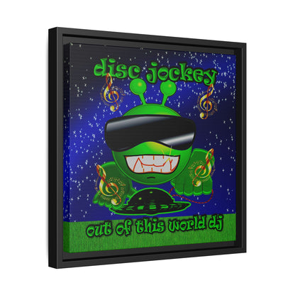 disc jockey - framed canvas art ('snoops' background)