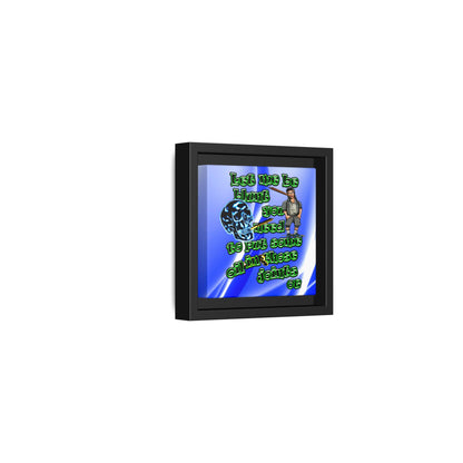 og - framed canvas art (blue-white wave)