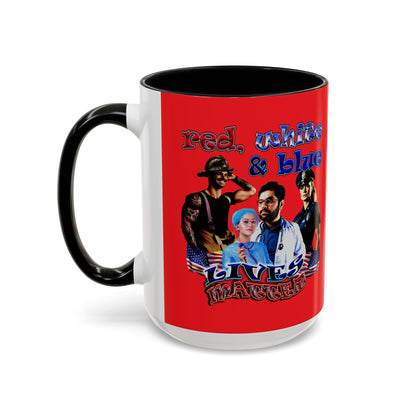 rw&b lives matter - Accent Mug (red)