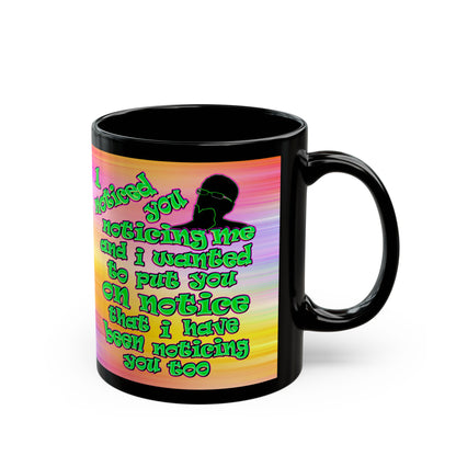 noticed you noticing - Black Mug (color blur)