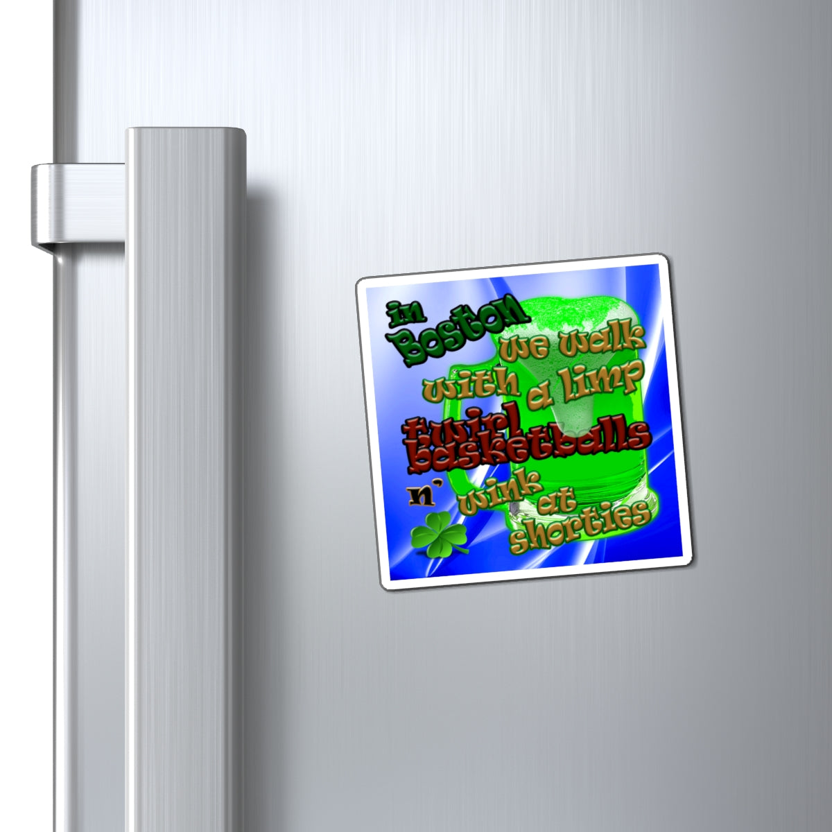 celtics logo - Magnets - (blue-white wave)