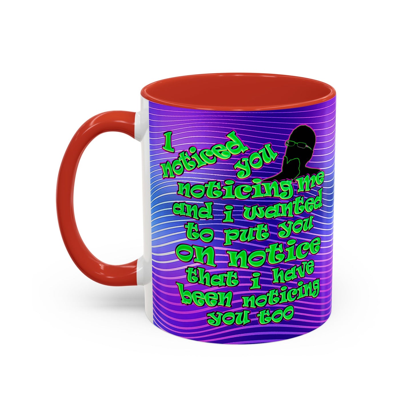 noticed you noticing - Accent Mug (purple wave)